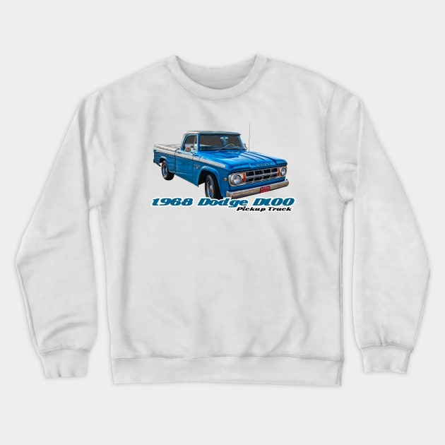 1968 Dodge D100 Pickup Truck Crewneck Sweatshirt by Gestalt Imagery